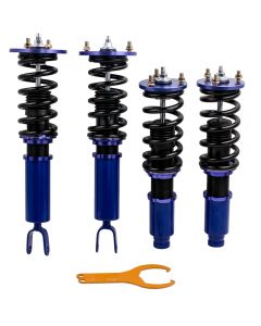 Compatible for Honda Accord 1990-1997 compatible for Acura CL 97-99 Adj. Height Shock Strut Coilovers Blue