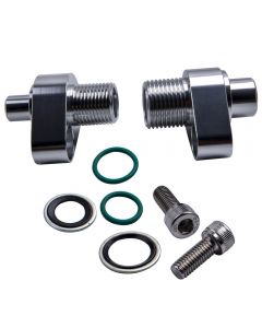 A/C Compressor Adapter Fittings Kit compatible for 10S17F and 10S20F for LS Engine Swap