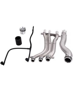 5PCS Coolant Pipe Repair Upgrade Kit compatible for Porsche Cayenne Turbo S 4.5L V8 03-06