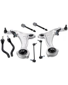 8Pcs Front Lower Control Arms w/Ball Joint Tie Rod compatible for Nissan Altima 2007-2013