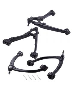 4 Pcs Front Upper and Lower Control Arm compatible for Chevy Silverado compatible for GMC Sierra 1500 Yukon