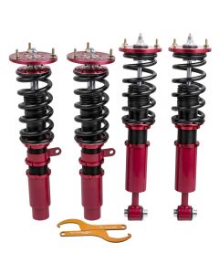 Adjustable Height Red Coilovers Suspension Kits compatible for BMW 5 Series E60 Sedan 2004 - 2010