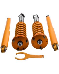 Compatible for FORD F-150 2WD 2004-2008 Preloaded Gold Shocks Front and Rear Shock Absorbers 