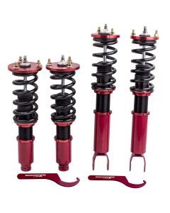 Twin-Tube Damper Coilover Suspension Kits compatible for Honda Accord 2008-2012 Red