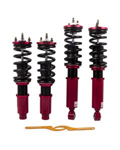 Adj. Damper Full Set compatible for HONDA CR-V 1996-2001 Coilover Absorber Kit Red