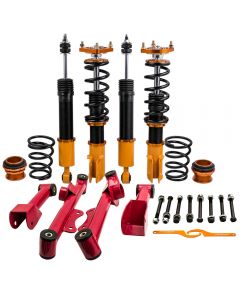 Compatible for Ford Mustang 4th 94-04 Adj. Height and Mounts / Rear Control Arm Coilover Kits 