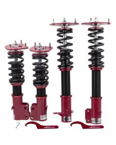 Coilover Shocks Kits compatible for Dodge Neon 00-05 and compatible for SRT-4 03-05 24 Ways Adj. Damper Red