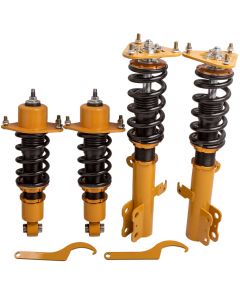 Gold Full Coilover Struts Shock Suspension Kit For 2005-2010 compatible for Scion Tc Adj Height