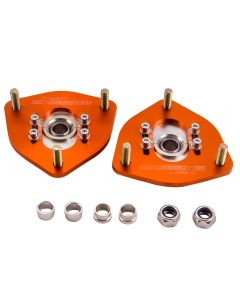 2x Front Coilover Camber Plate Top Mount compatible for Nissan S13 S14 Silvia 180SX 240SX