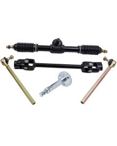 For Go Kart Steering Wheel Parts Assembly 110cc Tie Rod Rack Adjustable Shaft 