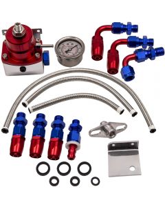 General Use Adjustable Fuel Pressure Regulator Kit 100PSI + AN6 Fitting